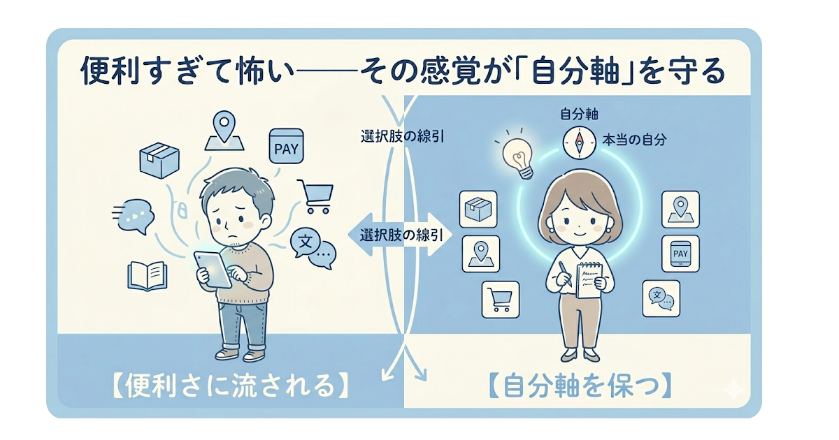 便利すぎて怖い——その感覚が「自分軸」を守る